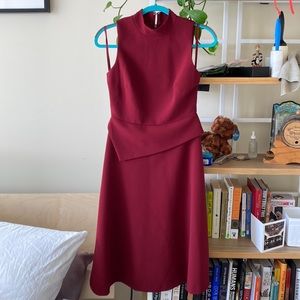 White House Black Market Maroon Dress